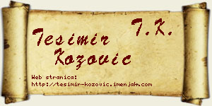 Tešimir Kožović vizit kartica
